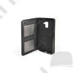 Tok álló card holder mágneses Samsung SM-A530 Galaxy A8 (2018) bőr (FLIP, oldalra nyíló, asztali tartó funkció) fekete  
